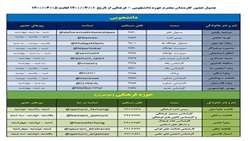 جدول حضور مسئولان و کارشناسان حوزه مدیریت دانشجویی و فرهنگی پردیس خواهران از ١ خرداد تا پایان هفته